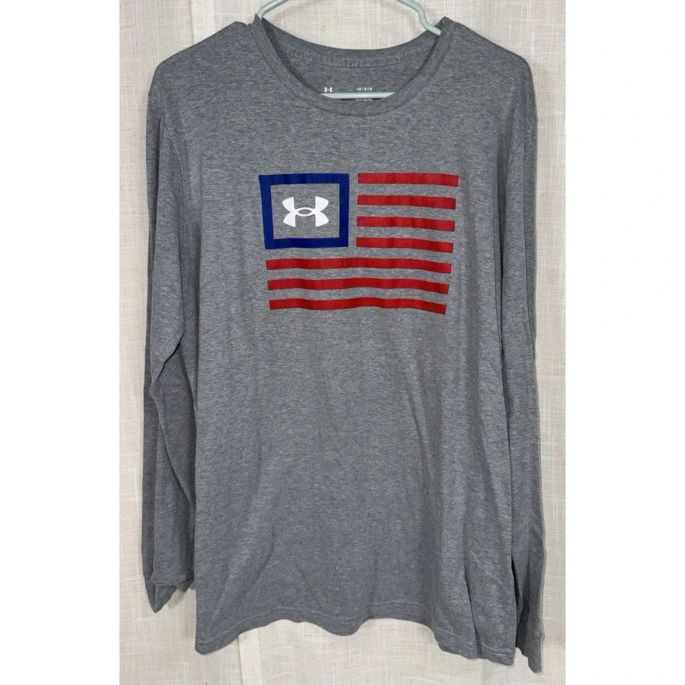 Under Armour UA Men's Sz Large L Shirts T-Shirt Lot of 3 1 NEW Green Freedom - Picture 8 of 11
